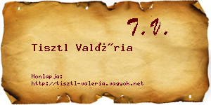 Tisztl Valéria névjegykártya
